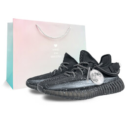 Yeezy Boost 350 Кроссовки Lifestyle унисекс с низким верхом, черный, белый, серый Adidas hq4540(team401-银河舞曲sbox) | dark gray