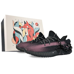 Кроссовки Yeezy Boost 350 V2 Lifestyle унисекс с низким верхом красного цвета Adidas hq4540(team40-安卡拉红sbox) | black