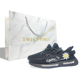 Кроссовки Yeezy Boost 350 V2 Lifestyle унисекс с низким верхом, белый/желтый Adidas hq4540(team478-玛格丽特s-box) | black