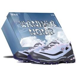 Кроссовки Skechers D"Lites 1.0 Chunky Sneakers Women's Low-top Black, синий 99999863-wnv(team113-浅蓝s-box) | blue with black lettering