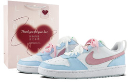 Кроссовки Nike Court Borough Skateboarding Shoes Women's Low-top Blue/pink, синий/розовый dv5456-109(team97-海盐多巴胺s-box) | blue/pink