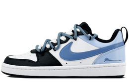 Кроссовки Nike Court Borough Skateboarding Shoes Women's Low-top Black/blue/white, цвет Caribou Blue bq5448-115(team97-卡布里蓝字母） | caribou blue