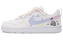 Кроссовки Nike Court Borough Skateboard Shoes Women's Low-Top Pink bq5448-100(team41-快乐星球) | white