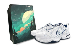 Кроссовки Nike Air Monarch 4 Chunky Sneakers Unisex Low-Top Blue 415445-102(team76-幸运熊s-box) | white