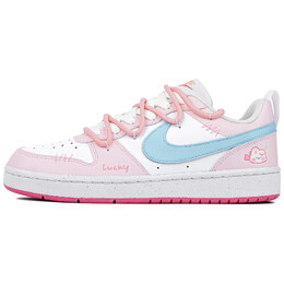 Кроссовки Nike Court Borough Skateboarding Shoes Women's Low-top White/Blue/Pink, белый dv5456-111（team4-女款幸运小兔） | white