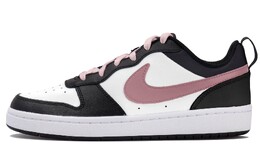 Кроссовки Nike Court Borough Skateboarding Shoes Women's Low-top White/black/pink, розовый bq5448-115（team拾玖-质感黑粉） | dark obsidian/fierce pink/white