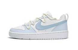 Кроссовки Nike Court Borough Skateboarding Shoes Women's Low-top White, синий/белый dv5456-106(team87-海盐芝心女款蓝白) | blue/white