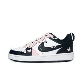 Кроссовки Nike Court Borough Skateboarding Shoes Women's Low-top Pink, цвет Butterfly Maiden bq5448-115(team288-蝴蝶少女女款黑粉) | butterfly maiden