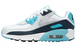 Кроссовки Nike Air Max 90 Triple Black 2024 GS, белый/синий/серый hf6358-100 | white/blue/gray
