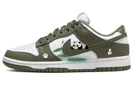 Кроссовки Nike Dunk Skateboard Shoes Women's Low-Top Green White, зеленый dd1503-120(team56-荷叶熊猫) | olive green