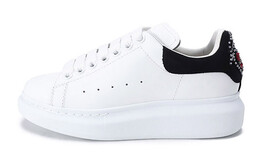 Кроссовки Alexander McQueen Oversized Shoes 'Off White Black' Women's 667238wiaf29061