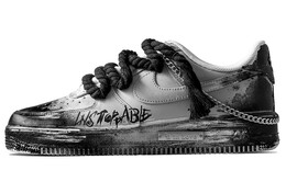 Кроссовки Nike Air Force 1 Skateboard Shoes Women's Low-Top Black White Gray dh2920-111(team127-万圣节暗黑)