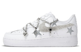 Кроссовки Nike Air Force 1 Skateboard Shoes Women's Low-Top White dd8959-100(team拾柒-女款低帮反光星星板鞋) | white