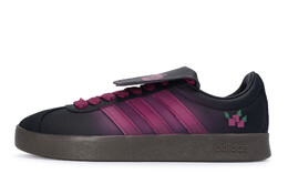 Кроссовки Adidas neo Vl Court Skateboarding Shoes Unisex Low-top Rose Powder, черный/розовый id6017(team80-男女同款碳酸莓莓) | black/pink