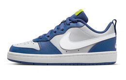 Кроссовки Nike Court Borough Low Grey Fog Mystic Navy GS bq5448-016