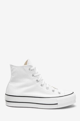 Светло-розовые спортивные кроссовки с высоким верхом на платформе Converse, белый 767-396 | biały