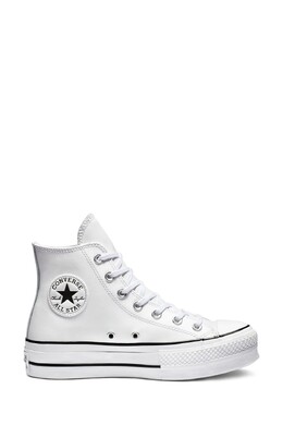 Высокие кожаные кроссовки Chuck Taylor на платформе Lift Converse, белый 985-788 | biały