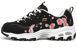 Кроссовки Skechers D'Lites 1.0 Casual Shoes Women's Low-Top Black Pink 149239-bkpk