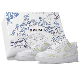 Кроссовки Nike Air Force 1 Skateboarding Shoes Women's Low-top White/Yellow, белый/желтый dd8959-100(team拾柒-女款低帮鎏金岁月板鞋) | white/yellow