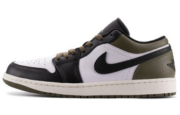Баскетбольные кроссовки Air 1 Vintage Unisex Low-Top Black/White/Green Jordan 553558-092(team520-男女款橄榄) | black/white green