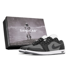 Баскетбольные кроссовки Air 1 Vintage Unisex Low-Top Grey Jordan 553558-092(team210-光辉暗影s-box) | gray