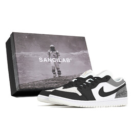 Баскетбольные кроссовки Air 1 Vintage Unisex Low-Top Grey Jordan cv3043-100(team210-元能空间s-box) | white