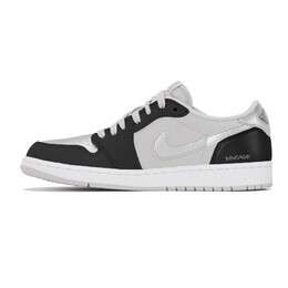 Кроссовки Air Jordan 1 Vintage Basketball Shoes Unisex Low-Top Black cz0790-002(team210-金属迷雾) | silver