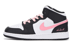 Баскетбольные кроссовки Air 1 Vintage женские с низким верхом розового цвета Jordan, цвет Bright Pink dq8423-103(team59-女款黑粉二) | bright pink