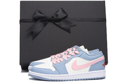 Баскетбольные кроссовки Air 1 Vintage женские с низким верхом, белый/синий Jordan dc0774-164(team59-女款白蓝三sbox) | sky blue