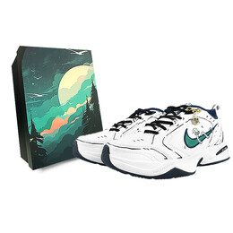 Кроссовки Air Monarch 4 Chunky унисекс с низким верхом зеленого цвета Nike 415445-102(team76-斯莱特林学院s-box)