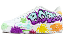 Кроссовки для скейтбординга Air Force 1 женские с низким верхом, синие/желтые Nike dh2920-111(team40-gs泼墨boom)