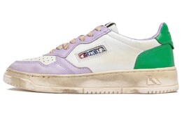 Кроссовки Autry Super Vintage Leather, белый/фиолетовый/зеленый avlw-sv25 | white/purple/green