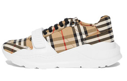 Кеды клетчатые Burberry, бежевый 80202821