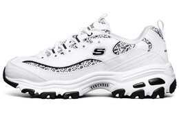 Кроссовки Skechers D'Lites 1.0 Low Top Sneakers White/Black Women's 13169-wbk