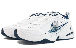 Кроссовки Nike Air Monarch 4 Chunky Sneakers Unisex Low-Top Blue White 415445-102(team40-男女款国风荷花黑白)