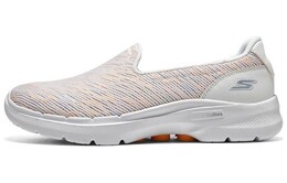 Кроссовки Go Walk 6 Lifestyle женские с низким верхом белого/серого/оранжевого цвета Skechers 124573-wor