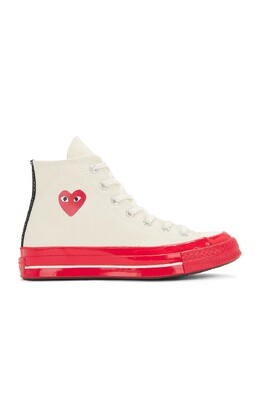 Кроссовки Comme des Garçons Converse Red Sole High Top, белый cdes-uz31 | off white
