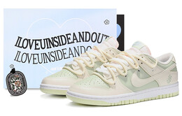 Кроссовки Nike Dunk Skateboard Shoes Women's Low-Top Beige Green dd1503-600