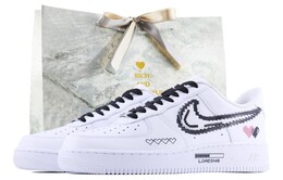 Кроссовки Nike Air Force 1 Skateboarding Shoes Unisex Low-top White/pink, белый cw2288-111（team168-漫画爱情s-box) | white