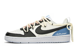 Кроссовки Nike Court Borough Series Skateboard Shoes Women's Low-Top Black Blue bq5448-123(teama-浪漫深空)