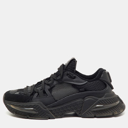 Dolce & Gabbana Black Suede, Leather and Mesh Airmaster Sneakers Size 42 1214921