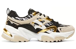 Кроссовки Stamina V2 Chunky женские низкие коричневые, черные, белые, золотые Skechers 149634-ntbk