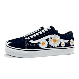 Кроссовки Vans Old Skool Skateboarding Shoes Unisex Low-top Black, черный/белый vn000d3hy28(team352-小雏菊) | black/white