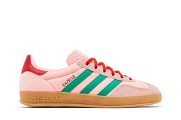 Кроссовки Adidas Wmns Gazelle Indoor Glow Pink Court Green, розовый ji2713 | glow pink court green