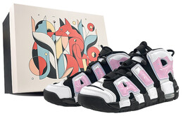 Женские баскетбольные кроссовки Nike Air More Uptempo Vintage, Black dq6200-001(team40-gs甜甜圈粉s-box) | black
