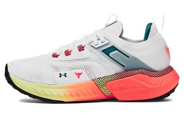 Кроссовки женские низкие белые/оранжевые Under Armour 3025436-102