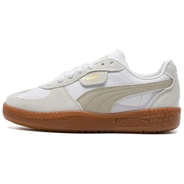 Кроссовки Puma Palermo Skateboarding Shoes Women's Low-top White / Beige / Light Tan Brown, белый 397727-02 | white / beige / light tan brown