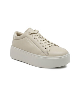 Кеды Calvin Klein FLATFORM CUPSOLE LACE UP LTH, бежевый ck242w0000145290037 | beige
