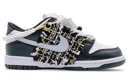 Кроссовки Nike Dunk Skateboard Shoes Women's Low-Top White Gold cw1590-100(team68-女款黑金小香风)