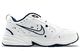 Кроссовки Nike Air Monarch 4 Chunky Sneakers Unisex Low-Top White Blue 415445-102(team40-男女款神兽朱雀藏蓝)